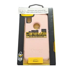 1R7N Phone Case for Apple iPhone X / XS In Light Pink By Ottorbox Commuter Model